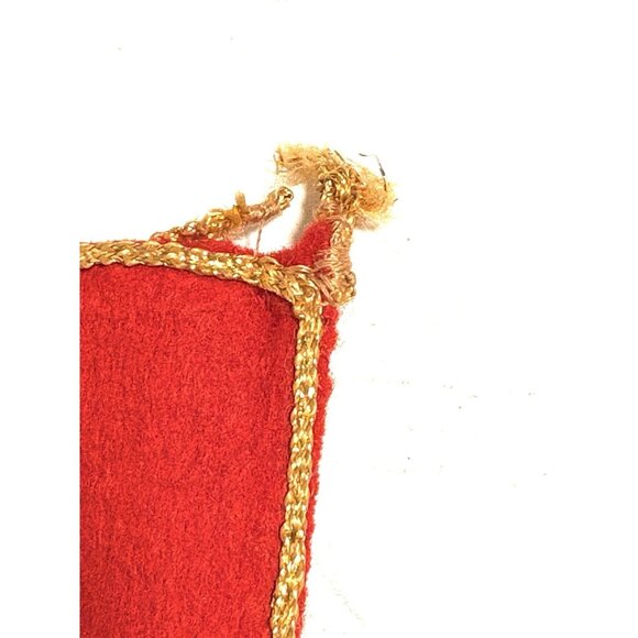 FINISHED Bucilla Felt Applique Sequins Christmas Stocking Santa Train Kitschy - Picture 8 of 8